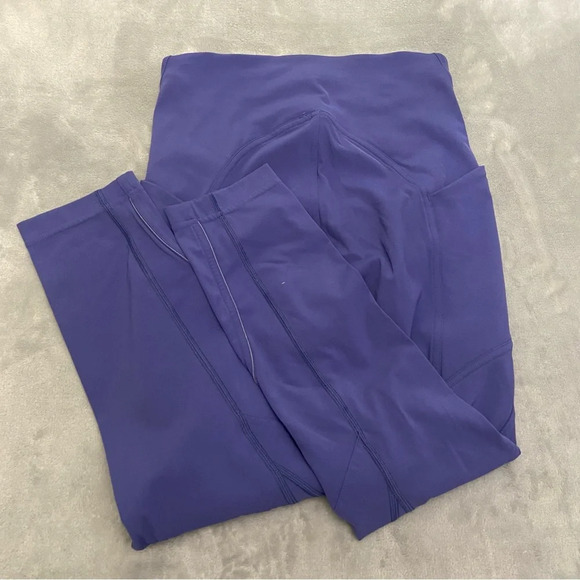 Lululemon Lead The Pack Crop Leggings 23" Stony Grape 21706 - Picture 5 of 10
